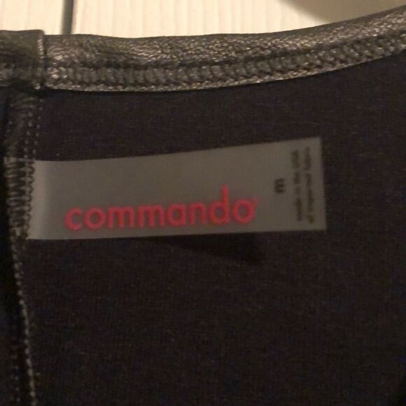Commando Gunmetal V Neck Faux Leather Bodysuit - Picture 5 of 7
